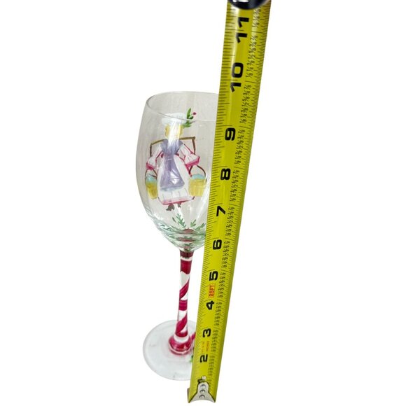 Block Hand Painted 12 Days of Christmas Milk Maid Candy Cane Stem - Picture 6 of 6